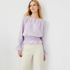 Ann Taylor Petite Smocked Waist Top Petite XXS {Reasonable offers welcome}